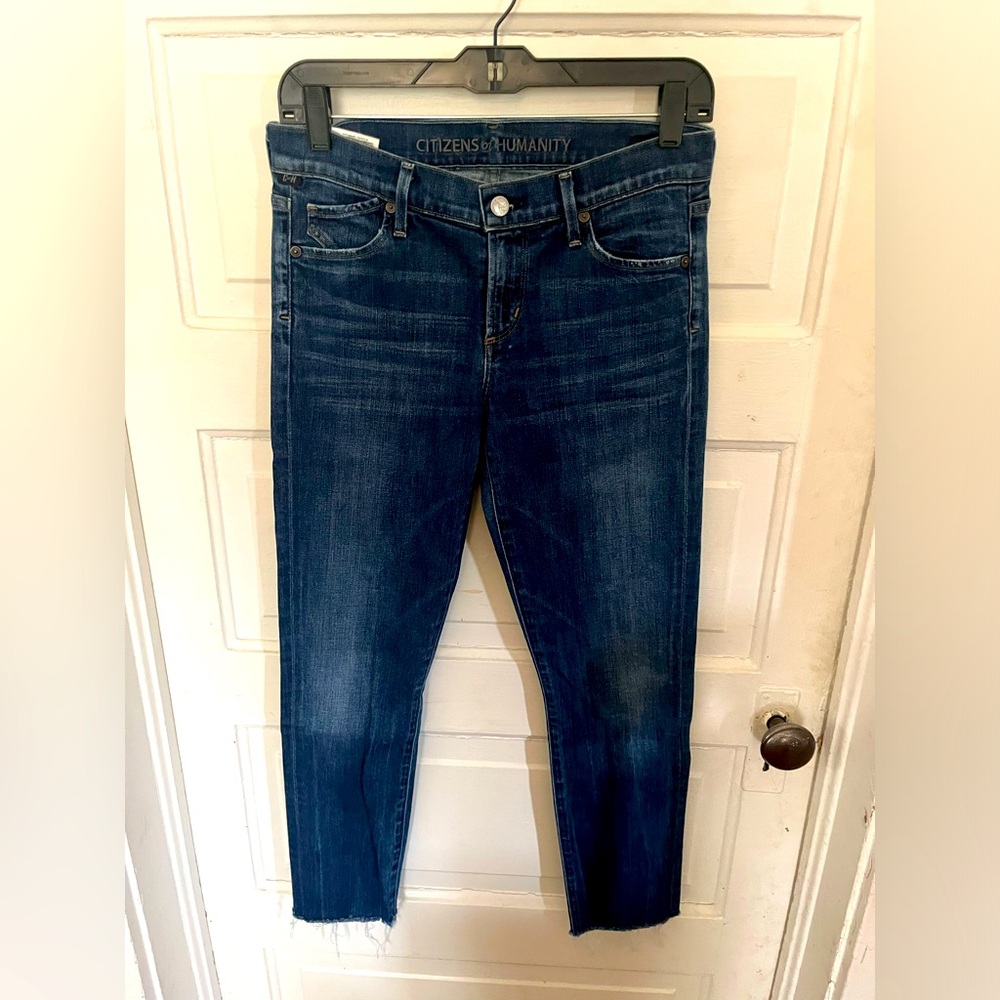 Citizens of Humanity Sz 27 Avedon Mid Rise Skinny Jeans Raw Hem